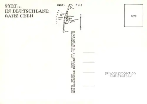 AK / Ansichtskarte Morsum_Sylt Friesenhaeuser Steilkueste Schafe Inselflora Morsum Sylt