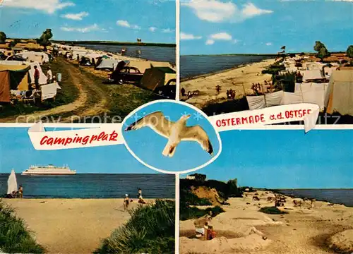AK / Ansichtskarte Ostermade Campingplatz Ostermade Strandpartien Faehre Ostermade