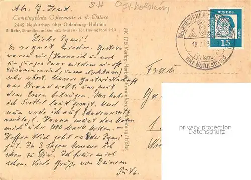 AK / Ansichtskarte Ostermade Campingplatz Ostermade Strandpartien Faehre Ostermade