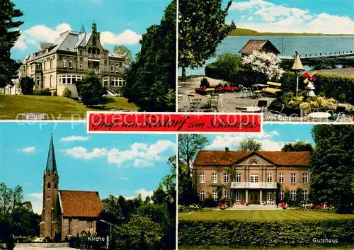 AK / Ansichtskarte Seedorf_Schaalsee Schloss Seepartie Kirche Gutshaus 