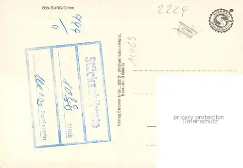 AK / Ansichtskarte Burg_Dithmarschen Aussichtsturm bei Nacht Lehrpfad Pension Aussichtsturm Cafe Angelsee Burg Dithmarschen