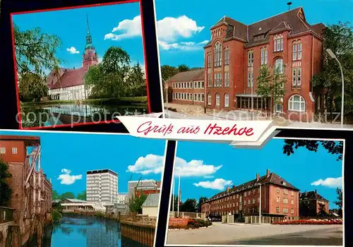 AK / Ansichtskarte Itzehoe St Laurentii Kirche Auguste Viktoria Schule Stoer Kaserne Itzehoe