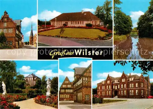 AK / Ansichtskarte Wilster Orts und Teilansichten Park Teich Wilster