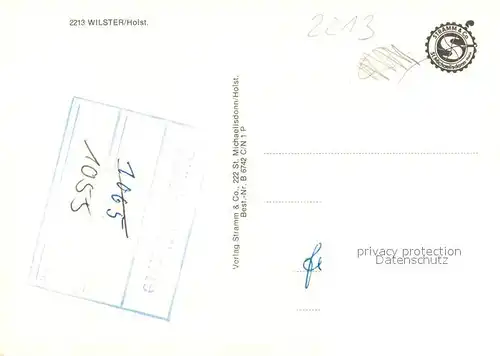 AK / Ansichtskarte Wilster Orts und Teilansichten Park Teich Wilster