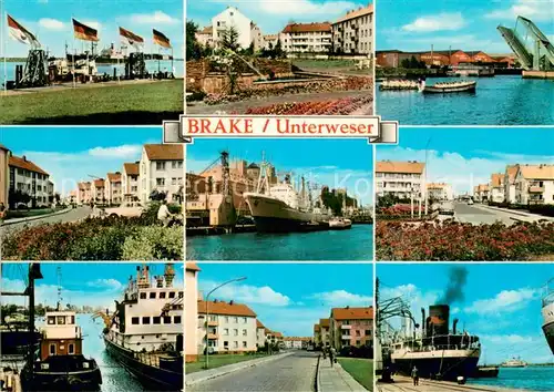 AK / Ansichtskarte Brake_Unterweser Teilansichten Hafenpartien Brake Unterweser