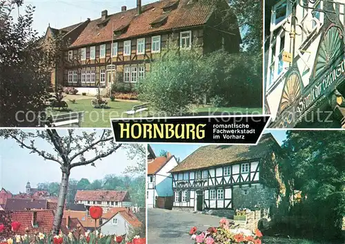 AK / Ansichtskarte Hornburg_Wolfenbuettel Heimatmuseum Zunftzeichen Blick vom Hagenberg Hagenmuehle Hornburg Wolfenbuettel