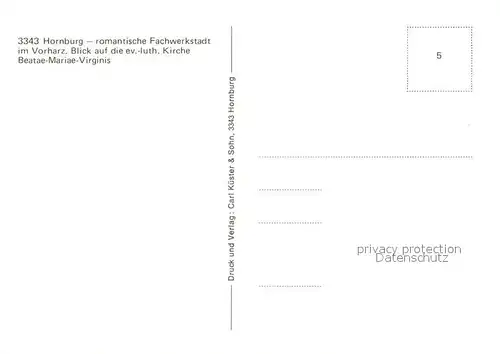 AK / Ansichtskarte Hornburg_Wolfenbuettel Ev luth Kirche Beatae Mariae Virginis Hornburg Wolfenbuettel