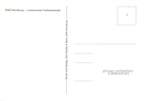 AK / Ansichtskarte Hornburg_Wolfenbuettel Fachwerkhaeuser Kirche Hornburg Wolfenbuettel