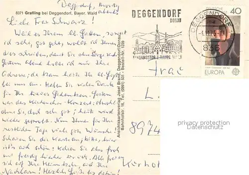 AK / Ansichtskarte Grafling_Niederbayern Panorama Grafling Niederbayern