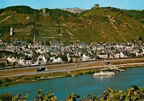 AK / Ansichtskarte Kobern Gondorf Moselpartie mit Niederburg und Matthias Kapelle Kobern Gondorf