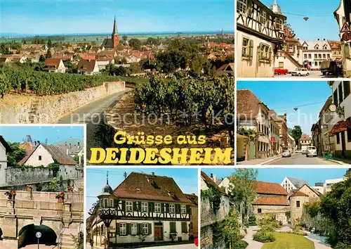 AK / Ansichtskarte Deidesheim Panorama Orts und Teilansichten Deidesheim