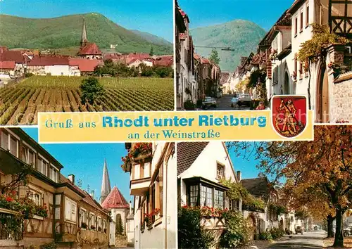 AK / Ansichtskarte Rhodt_Rietburg Panorama Ortsmotive Rhodt Rietburg