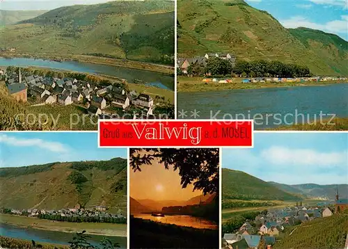 AK / Ansichtskarte Valwig_Mosel Fliegeraufnahmen Panorama 