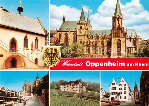 AK / Ansichtskarte Oppenheim Kirchen Teilansichten Rathaus Oppenheim