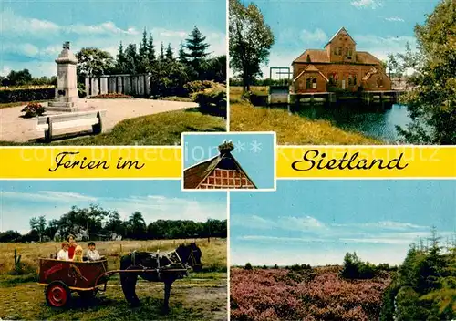 AK / Ansichtskarte Ihlienworth Monument Schleusenhaus Ponywagen Heidepartie Ihlienworth