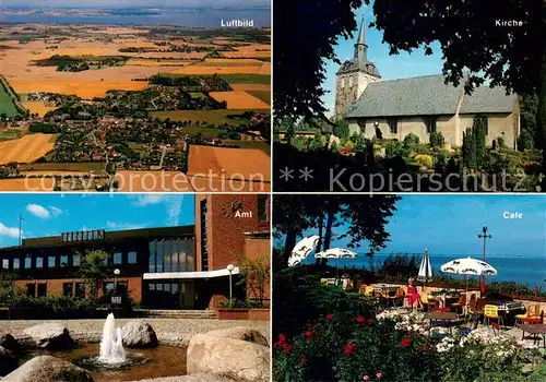 AK / Ansichtskarte Steinbergkirche Luftbild Kirche Amtshaus Brunnen Restaurant Terrasse Steinbergkirche