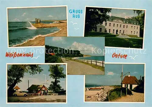 AK / Ansichtskarte Weissenhaus Strand Uferstrasse Kiosk Schloss Weissenhaus