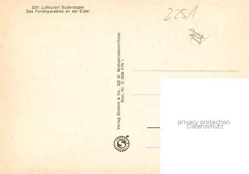 AK / Ansichtskarte Suederstapel Luftkurort an der Eider Badestrand Landschaftspanorama Campingplatz Suederstapel
