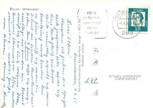 AK / Ansichtskarte Blexen Faehre Unterweser ehemaliger Bahnhof Blexen