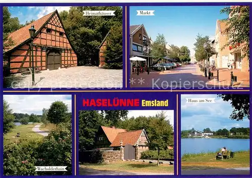 AK / Ansichtskarte Haseluenne Heimathaeuser Markt Walcholderhain Haus am See Haseluenne