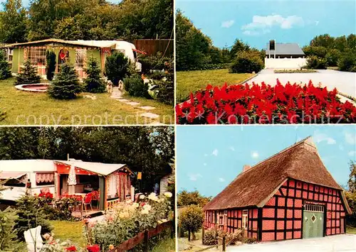 AK / Ansichtskarte Neubruchhausen Campingplatz Reetdachhaus Fachwerkhaus Neubruchhausen