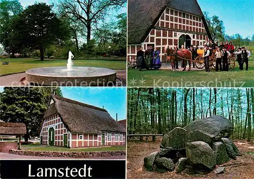 AK / Ansichtskarte Lamstedt Park Volkstanz  und Trachtengruppe Boerdemuseum Huenengrab Lamstedt