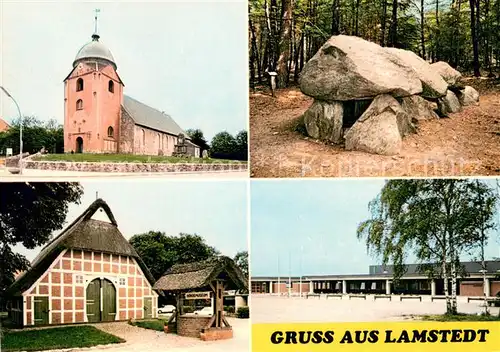 AK / Ansichtskarte Lamstedt Kirche Huenengrab Boerdemuseum Schule Lamstedt