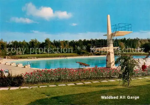 AK / Ansichtskarte Alt_Garge Waldbad Freibad Sprungturm Alt_Garge