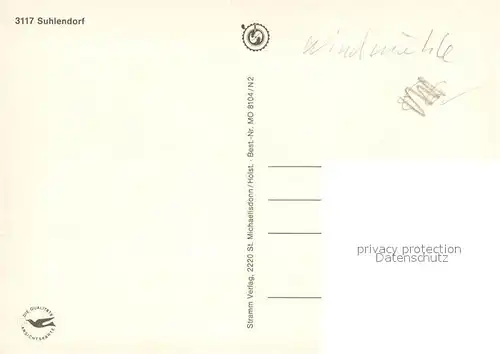 AK / Ansichtskarte Suhlendorf Ortsansichten Kirche Windmuehle Suhlendorf