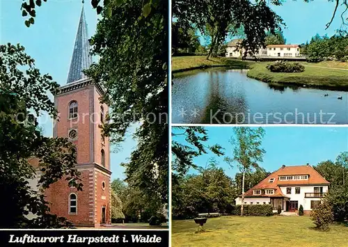 AK / Ansichtskarte Harpstedt Kirche Partie am Wasser Villa Harpstedt