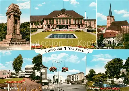 AK / Ansichtskarte Viersen Aussichtsturm Bahnhof St. Remigius Kirche Stadtgarten Lindenstrasse Casinogarten Viersen