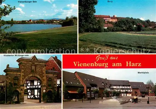 AK / Ansichtskarte Vienenburg Panorama Vienenburger See Burg Marktplatz Klostertor Woeltingerode Vienenburg