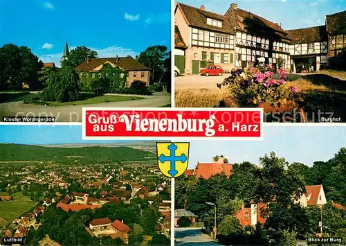 AK / Ansichtskarte Vienenburg Kloster Woeltingerode Burghof Altstadt Burg Fliegeraufnahme Vienenburg