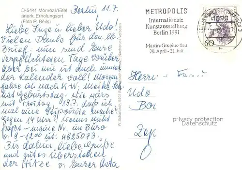 AK / Ansichtskarte Monreal_Eifel Panorama Erholungsort mit Blick zur Burg Monreal Eifel