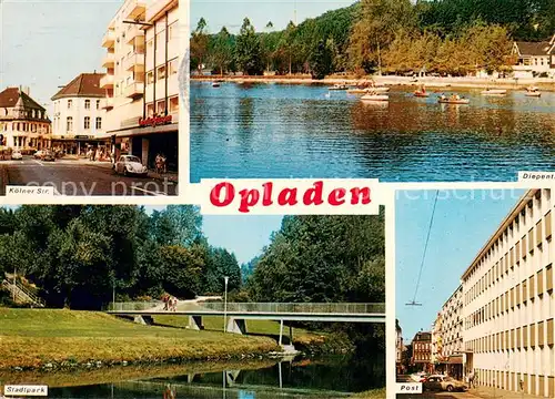 AK / Ansichtskarte Opladen Koelner Strasse Stadtpark Post Diepentalsperre Stausee Opladen