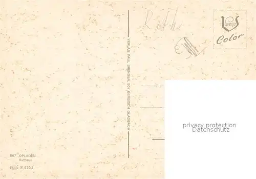AK / Ansichtskarte Opladen Rathaus Opladen