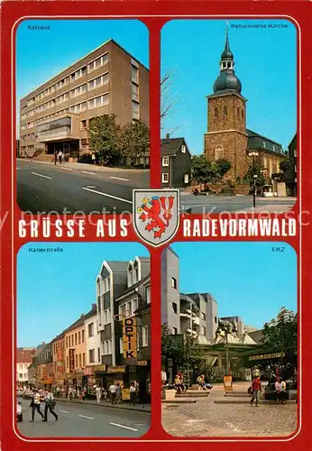 AK / Ansichtskarte Radevormwald Rathaus Kirche Kaiserstrasse EKZ Innenstadt Radevormwald