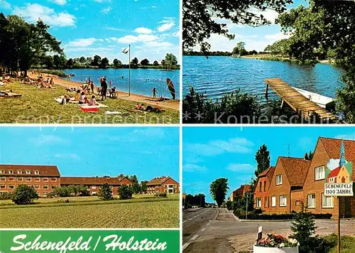 AK / Ansichtskarte Schenefeld_Mittelholstein Ortsansicht Partie am Wasser Badesee Liegewiese Schenefeld_Mittelholstein