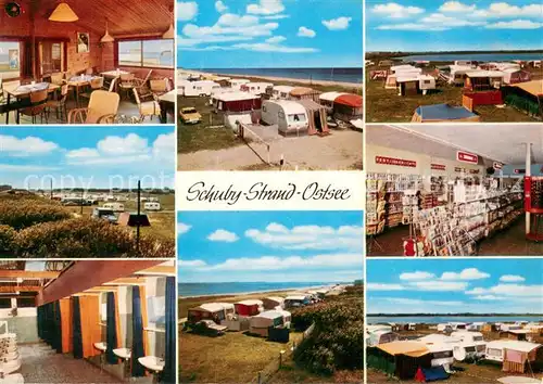 AK / Ansichtskarte Schuby Campingplatz am Strand Einkaufsladen Gaststaette Schuby