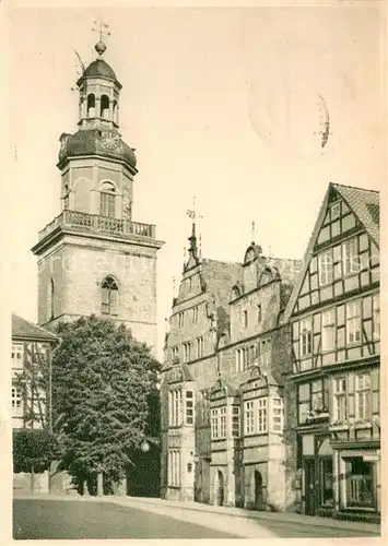 AK / Ansichtskarte Rinteln St Nikolai und Rathaus Rinteln