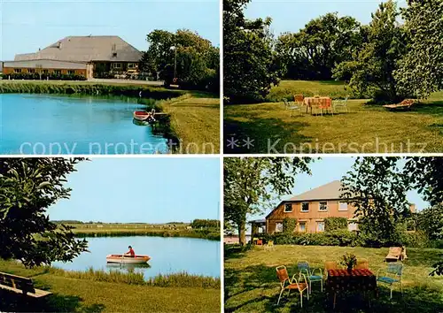 AK / Ansichtskarte St_Peter Ording Tetenshof Bootspartie Liegewiese Garten St_Peter Ording