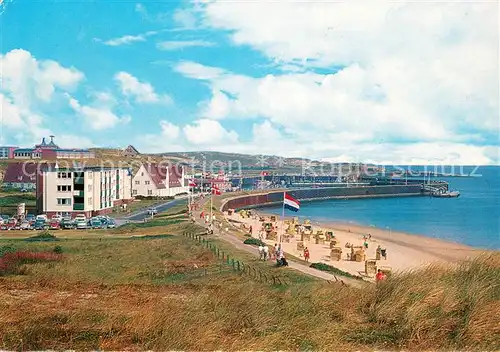 AK / Ansichtskarte Hoernum_Sylt Oststrand mit Hafen Hoernum Sylt