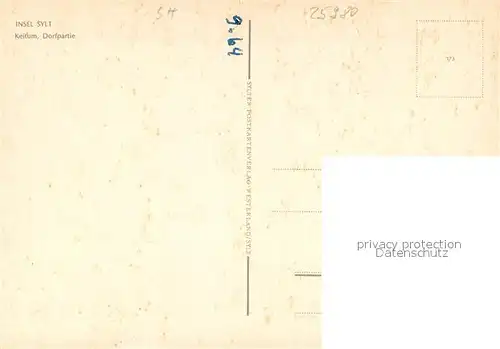 AK / Ansichtskarte Keitum_Sylt Dorfpartie Keitum Sylt