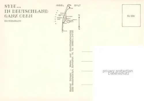 AK / Ansichtskarte Sylt Die Blidselbucht Sylt