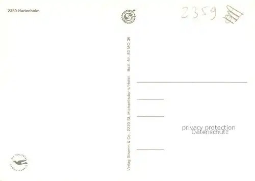 AK / Ansichtskarte Hartenholm Seepartie Hirsche Reetdachhaeuser Hartenholm