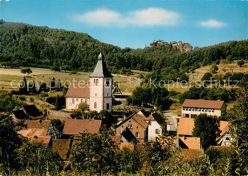 AK / Ansichtskarte Rumbach_Rheinland Pfalz Panorama mit Kirche und Burg Rumbach_Rheinland Pfalz