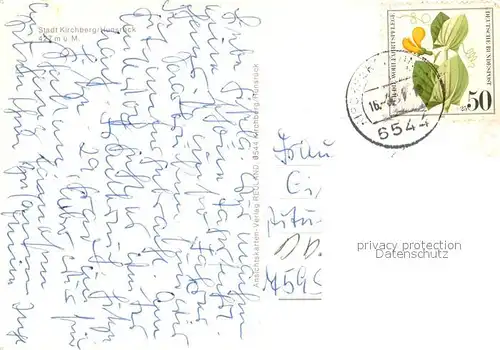 AK / Ansichtskarte Kirchberg_Hunsrueck Fliegeraufnahme Stadtansichten Kirchberg Hunsrueck