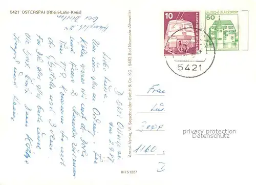 AK / Ansichtskarte Osterspai Panorama Fachwerkhaeuser Strassenpartie Osterspai