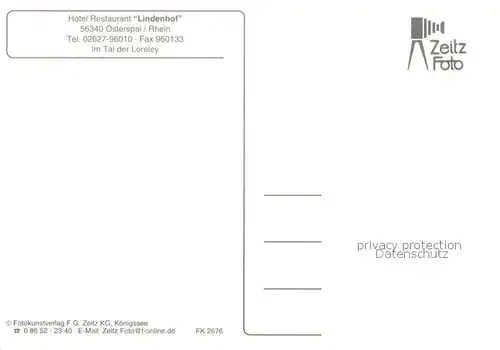 AK / Ansichtskarte Osterspai Rheinpartie Hotel Restaurant Lindenhof Strassenpartie Osterspai