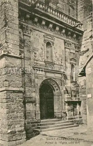 AK / Ansichtskarte Saint Florentin_Yonne Portail de l Eglise Saint Florentin Yonne